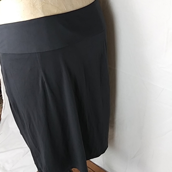 GRACE gray waterfall detail midi slinky skirt L - Picture 4 of 6